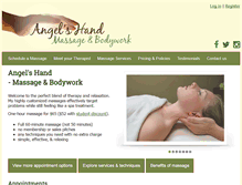 Tablet Screenshot of angelshand.net